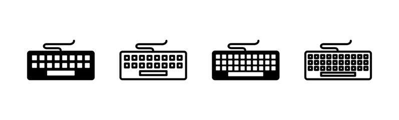 Keyboard icon set. keyboard vector symbol