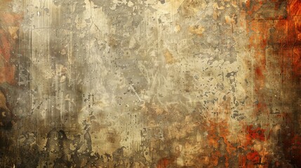 Obraz premium Abstract grunge texture with earthy tones in gray, brown, and orange hues, for a vintage, rustic feel