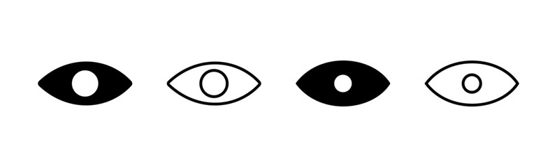 Eye icon set. Eye vector icon. Look and Vision icon.