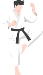 karate kung fu master Vector. karate moves illustration