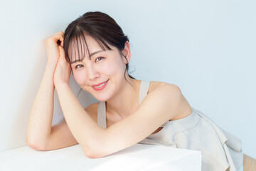 Fototapeta premium 女性 スキンケア ビューティー コンセプト