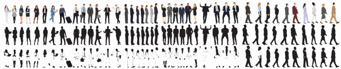 business people set businessperson 