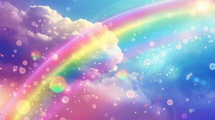 Colorful Rainbow Bliss. Vibrant and Playful Rainbow Background Concept