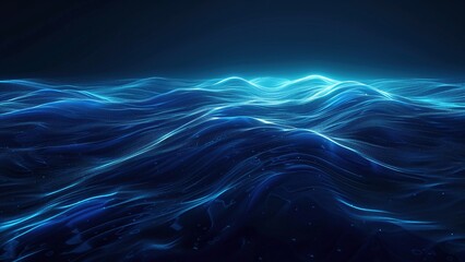 Blue Abstract Water Wave Background