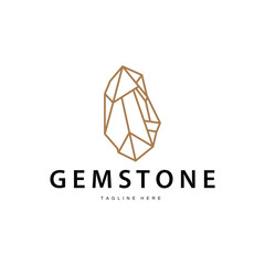 Gemstone Logo Stone Jewelry Vector Template Premium