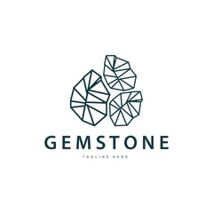 Gemstone Logo Stone Jewelry Vector Template Premium