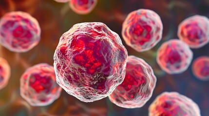 Detailed Microscopic View of Chlamydia Bacteria Cells