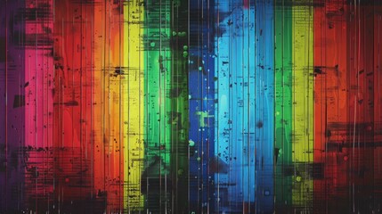 Naklejka premium City skyline with colorful buildings