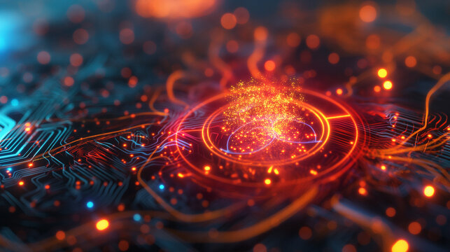 futuristic quantum computer technology 