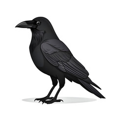 Obraz premium crow on a white background