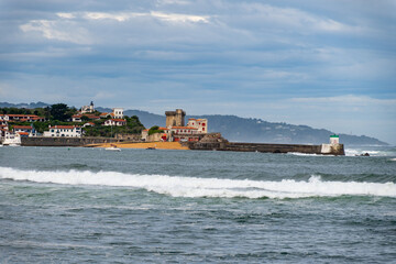 Ciboure and Fort of Socoa fishing ports on Basque coast, famous resorts, known for beautiful architecture, sandy beaches, cuisine, South of France, Basque Country