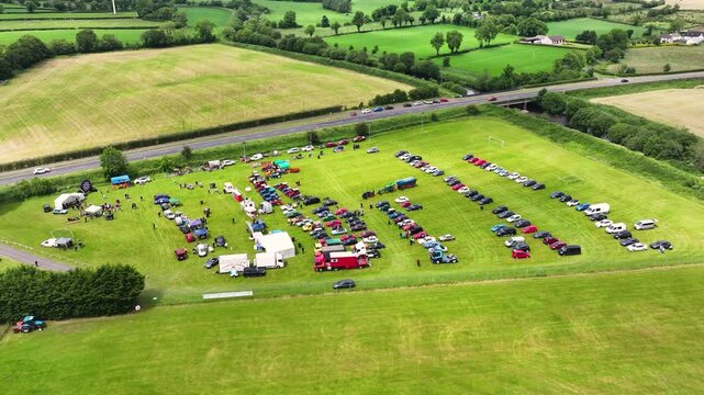 Aerial view of Maghera Vintage Rally County Derry Northern Ireland 15th June 2024