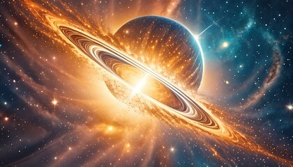 A Planet with a Ring of Stars and a Star Like Object