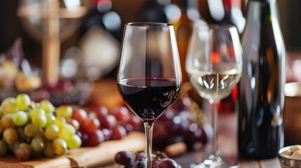 Selective focus on wine accessories