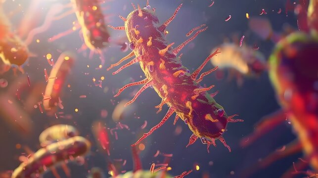 Microscopic View of Botulinum Toxin Producing Bacteria Clostridium botulinum