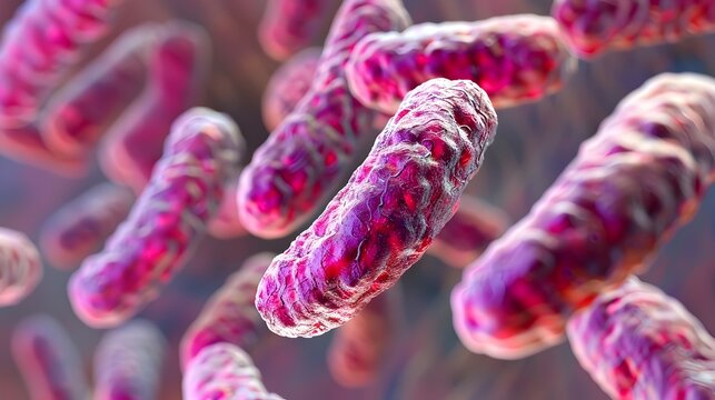 Microscopic View of Deadly Anthrax Bacteria Bacillus anthracis in Laboratory Setting