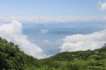 木曽駒ケ岳の風景。八丁坂から見下ろす景色。

