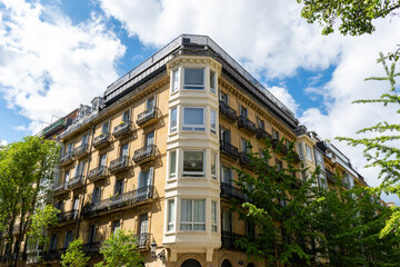 Fototapeta premium Old downtown of famous San Sebastian or Donostia city, touristic destination in Basque Country, north of Spain