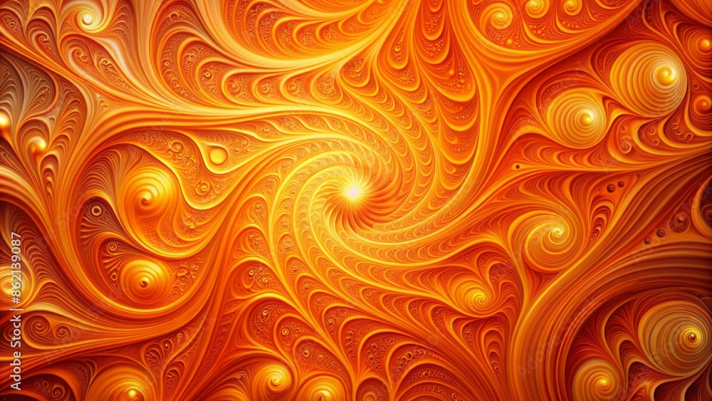 Aufkleber vibrant orange abstract texture with dynamic swirls and geometric patterns adds energetic and modern
