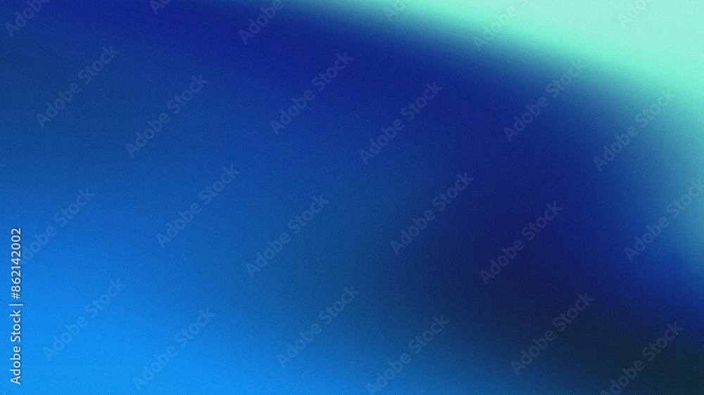 Sticker abstract blending blue green gradient background with grainy noise texture for modern trendy minimal