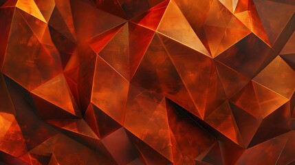 Deep orange and brown geometric patterns with a metallic sheen