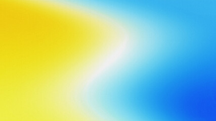 Abstract noise grain background blending blue and yellow colors with a smooth swirl curve wave