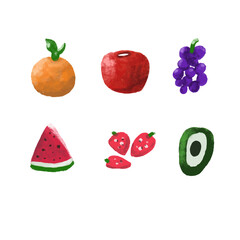 Fruit fresh orange apple grape watermelon strawberry packaged