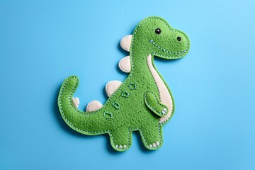 Obraz premium embroidered art of cute dinosaurus, embroidered, fashion, art, textile, dinosaur, design, vector, fabric, retro, decoration, print, illustration, graphic,, kids