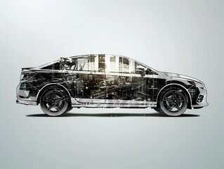 Fototapeta premium Financial Planning. Saving for a Car Purchase concept