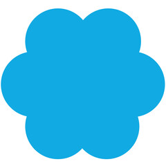 Scalloped Circles Shape Badges