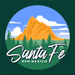 Obraz premium santa fe new mexico with beautiful sky background 