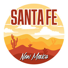Fototapeta premium santa fe new mexico with beautiful sky background 