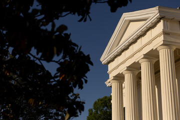 Afternoon view of the public historic City Hall building of downtown Jackson, Mississippi, USA.