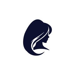 Creative Women Hairstyle vector silhouette