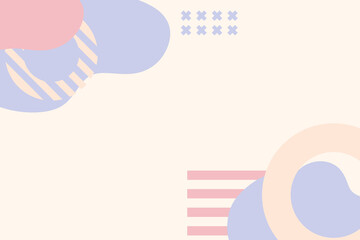 Flat Geometric Shape Minimal Cute Background