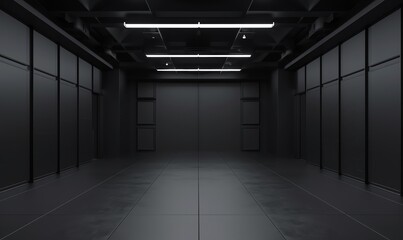 Obraz premium Minimalist Black and White Interior Design