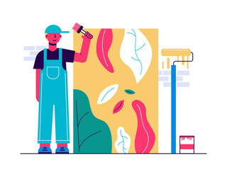 Art studio vector illustration