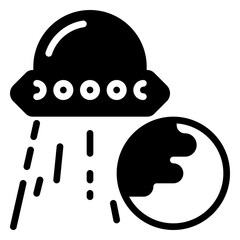 alien icon, glyph icon style