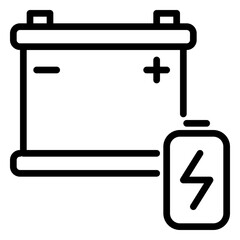 battery icon, line icon style
