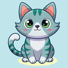  cute cat illustration design