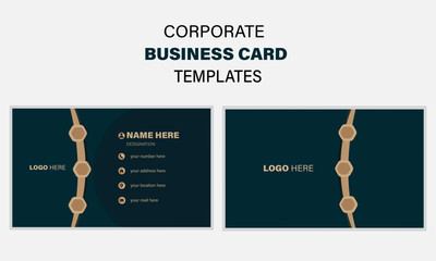 Beautiful and luxury modern creative double sided business card template. For business and personal use.