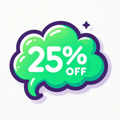 Fototapeta premium bubble with inscription 25% off