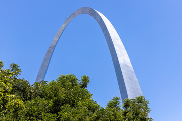 The St. Louis Gateway Arch, designed by Finnish architect Eeero Saarinen and completed on October 28, 1965. 