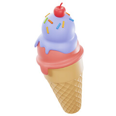 3d icea cream illustration