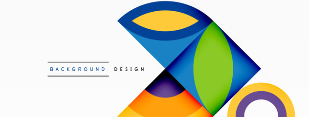 Circles and petals. Geometric beautiful abstract minimal template for Wallpaper, Banner, Background, Card, Book Illustration, landing page