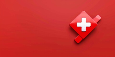 Obraz premium Isometric Swiss flag