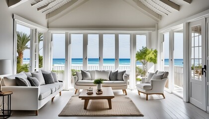 Fototapeta premium white, bright, interior, room, table, home, furniture, house, design, window, architecture, chair, living, floor, luxury, living room, indoor, living room, chairs, light, view