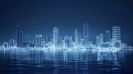 Barcelona city skyline