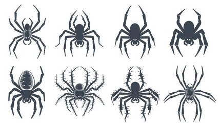 Fototapeta premium Spider icon. Arachnid set vector ilustration. AI generated