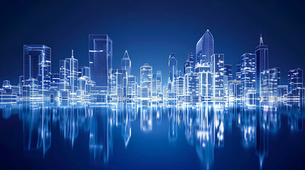 Digital city skyline of São Paulo